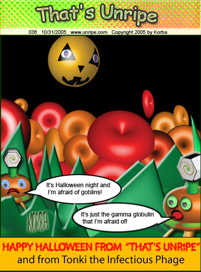 cartoon 36, gamma globulin halloween